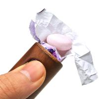 筒状の紙パッケージのお菓子専用木製ケース【Case for sweets02】